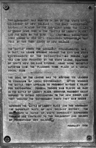 Battle of Liberty Place inscription 2