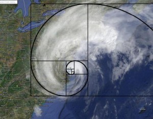 Fibonacci spiral hurricane