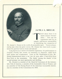 James Breese 1904 Daytona program