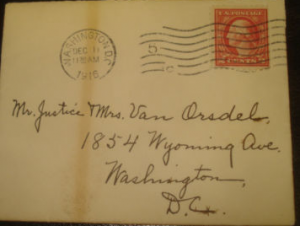 Josiah van Orsdel letter