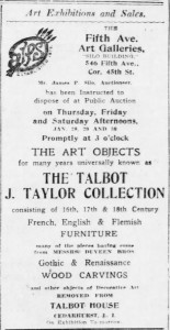 Talbot Taylor auction